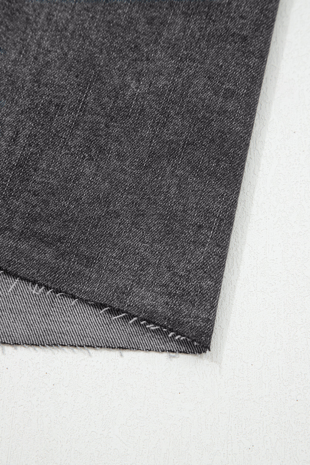 Dearlove Myosotis Irregular Distressed Bottom Denim Midi Skirt