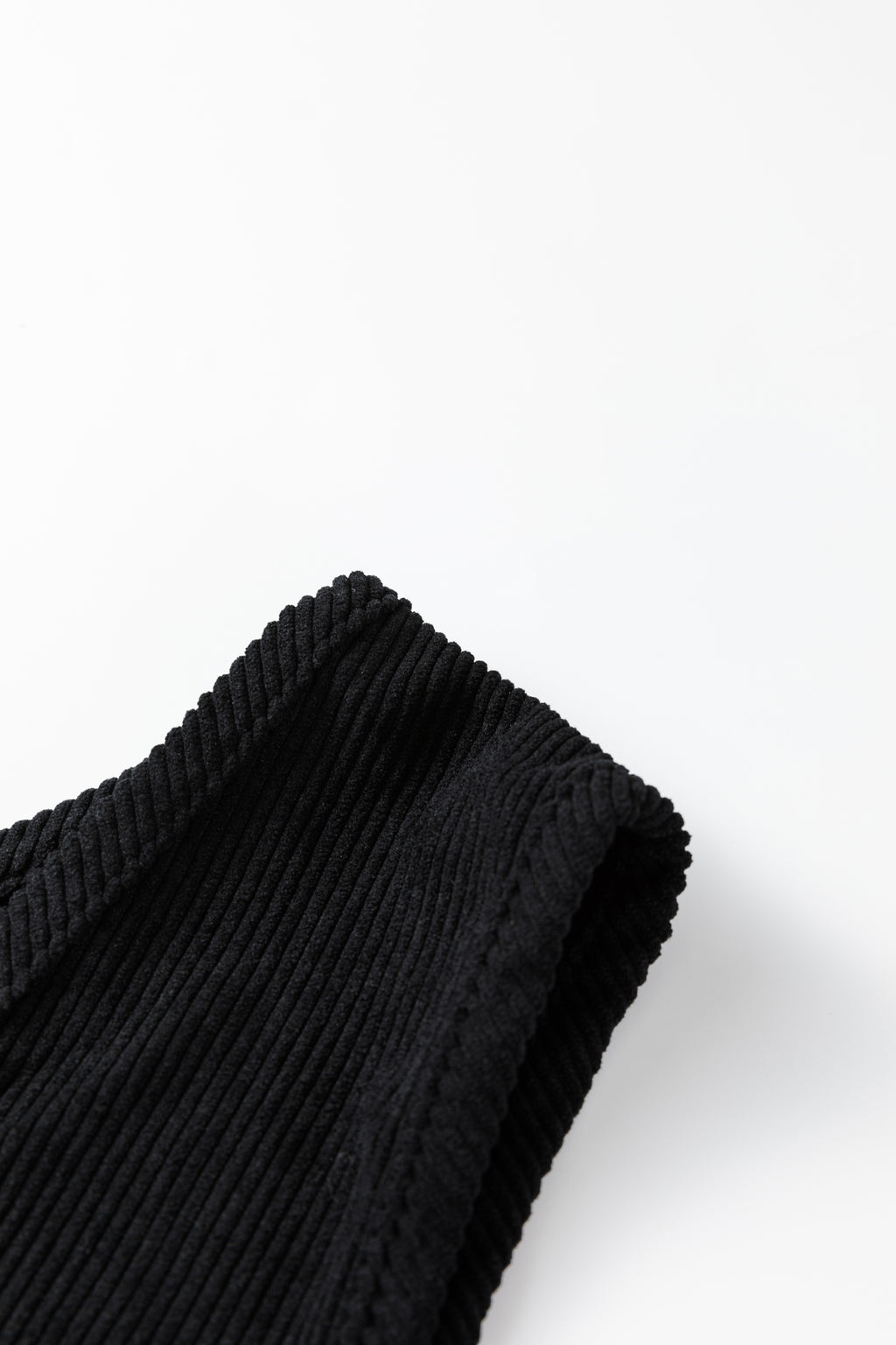 Black Plus Size Corduroy Patch Pocket Sleeveless Mini Dress