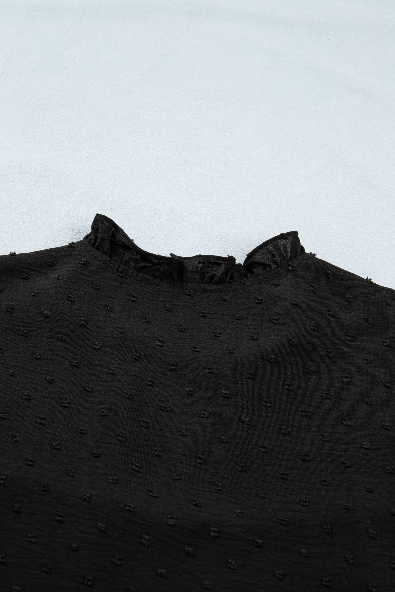 White Plus Size Swiss Dot Ruffle Lace Trim V Neck Tank Top