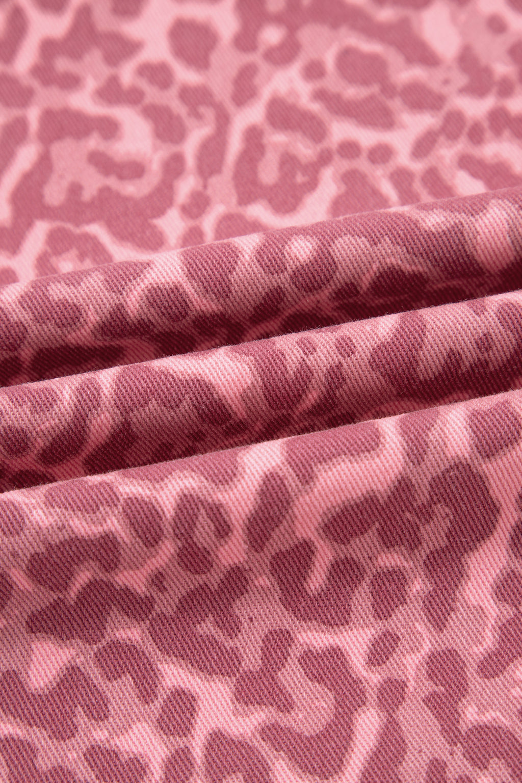 Brown Leopard Frayed Edge Wide Leg High Waist Jeans