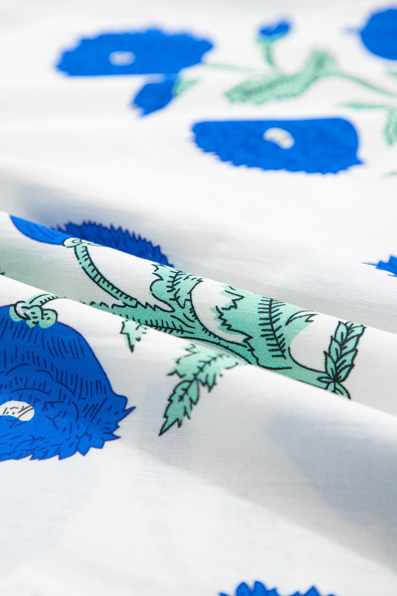 Pink Wild Flower Print Contrast Trim Scallop Detail Short Sleeve Blouse