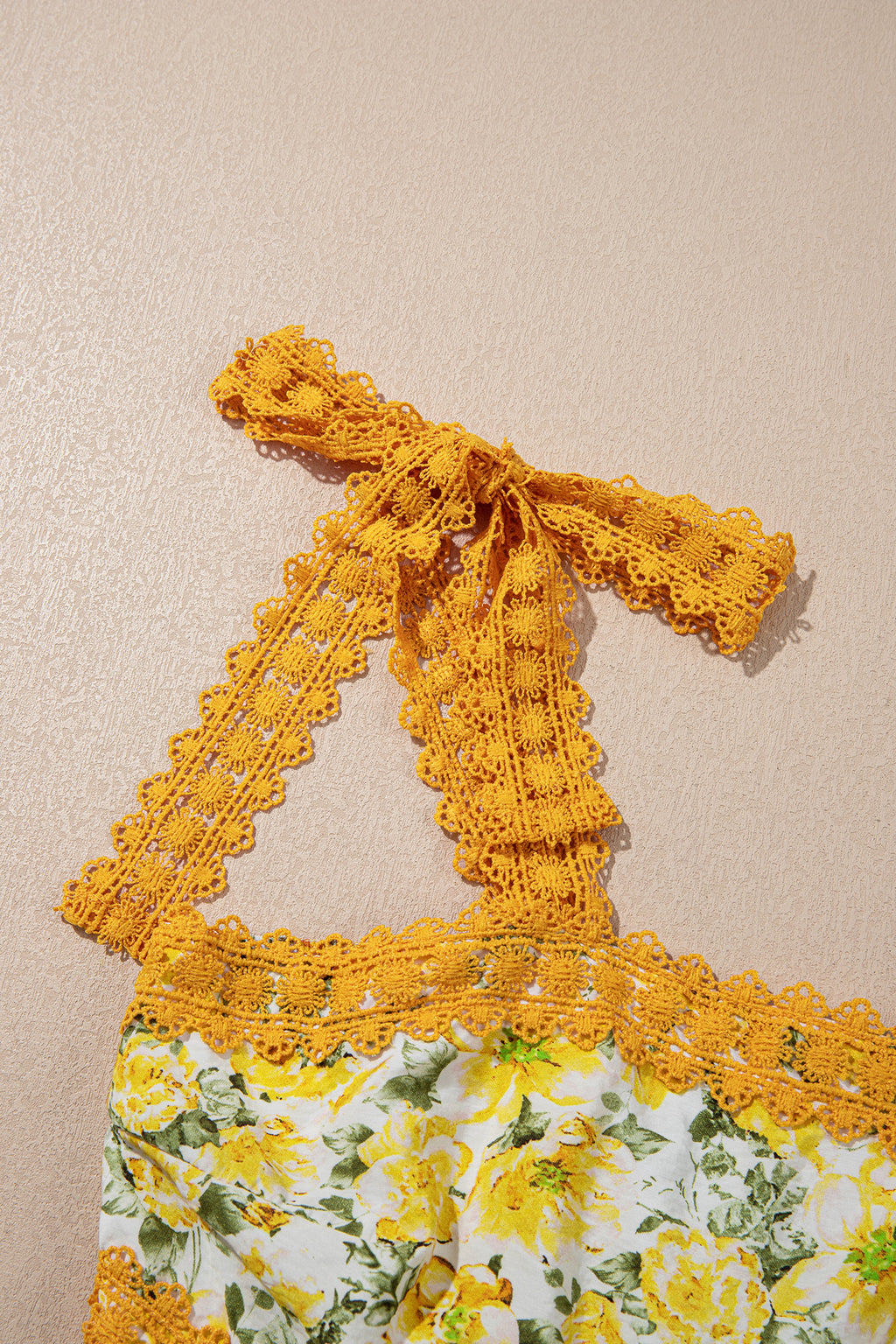 Pink Floral Lace Tied Strap Empire Waist Maxi Dress