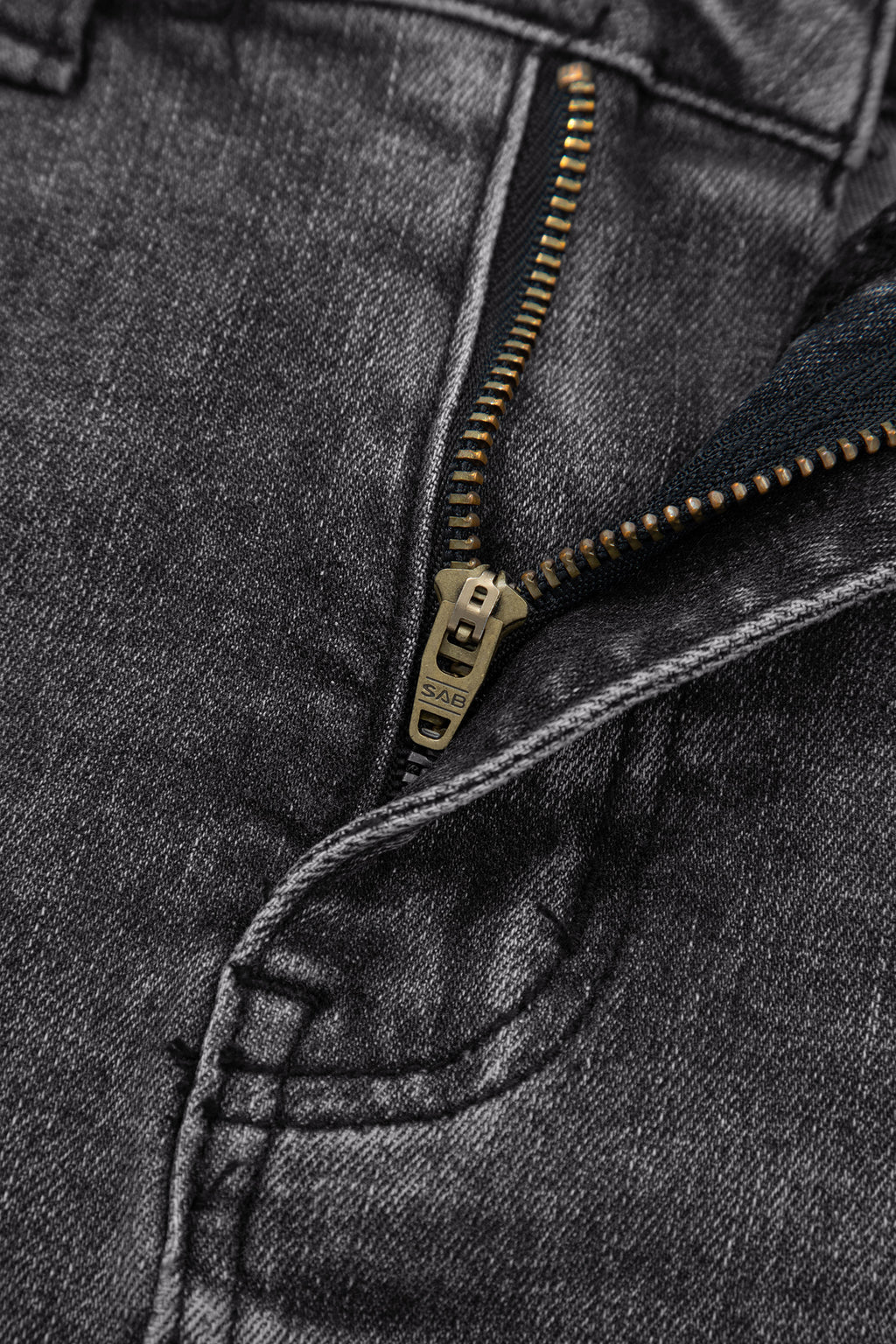 Dearlove Myosotis Irregular Distressed Bottom Denim Midi Skirt