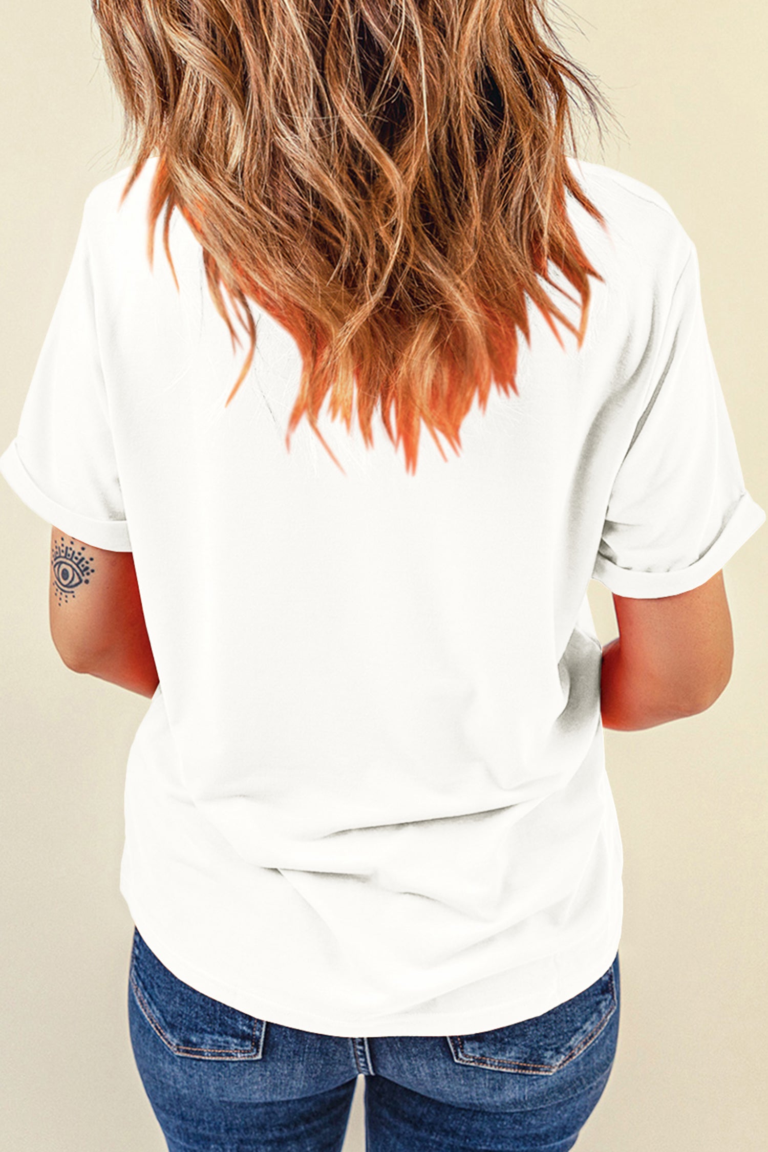 White LUCKY CHARM Shimmery Print St Patricks Day Clover T Shirt