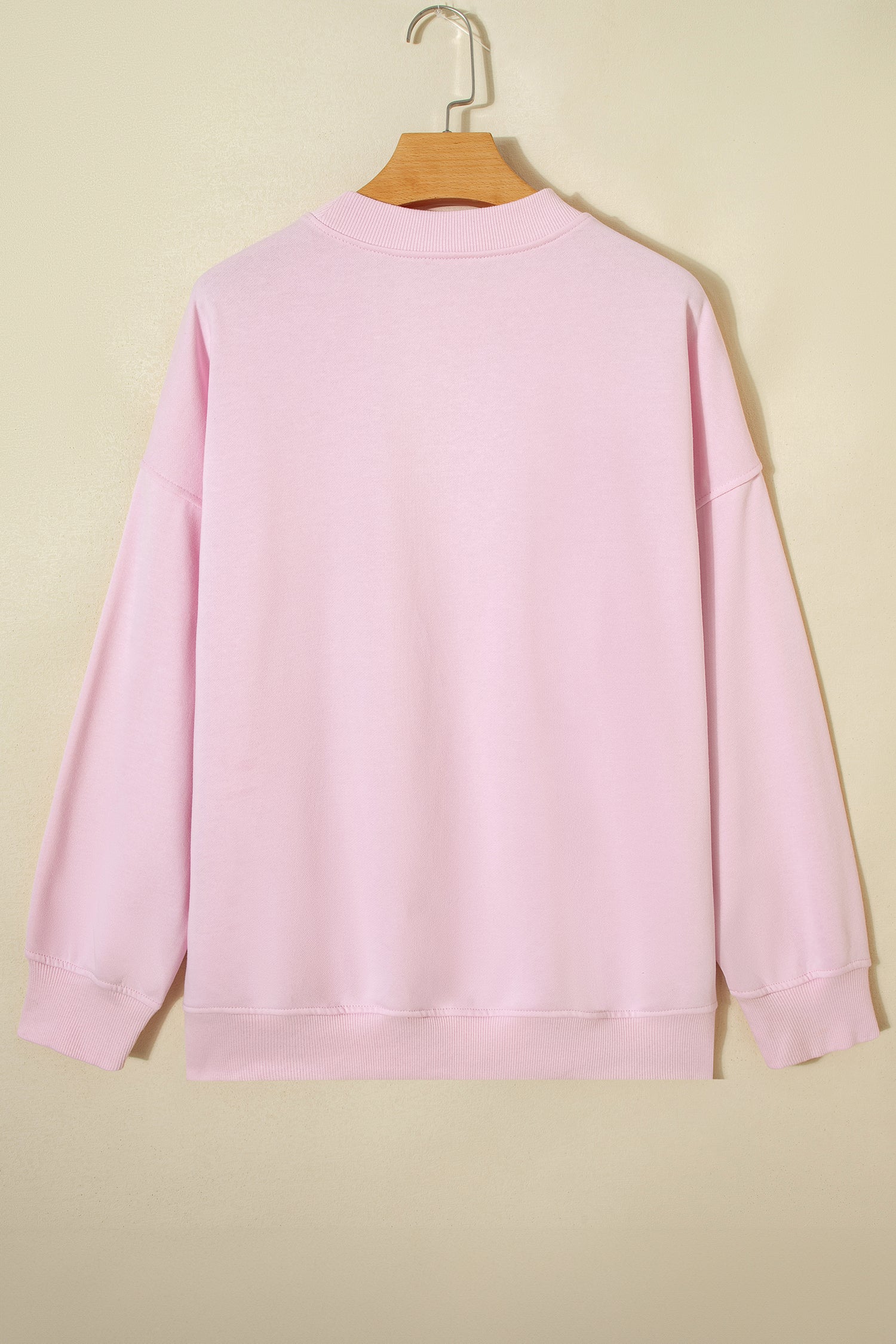 Light Pink Sweetheart Patchwork Oversize Sweatshirt